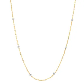 TAI RITTICHAI | Gold Chain with Silver Beads Necklace