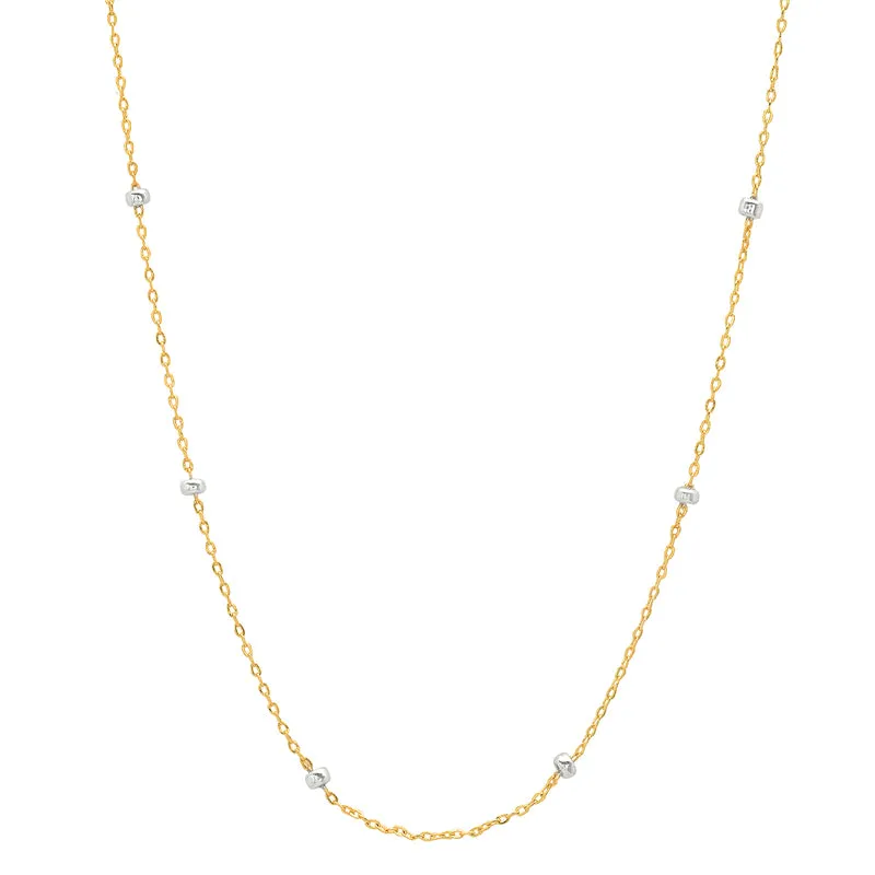 TAI RITTICHAI | Gold Chain with Silver Beads Necklace