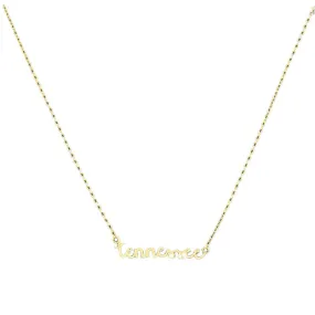 Tennessee Gold State Name Necklace