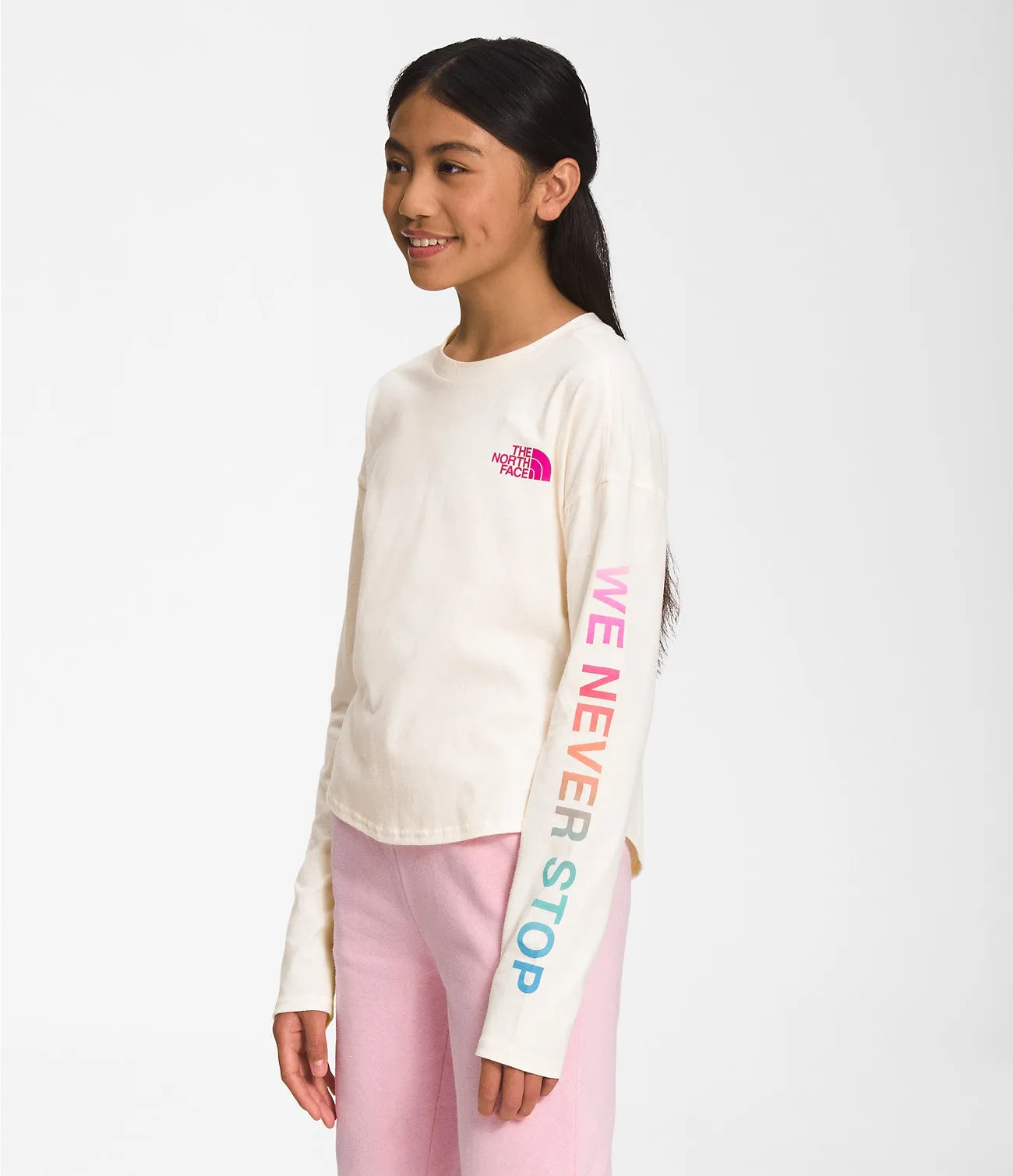 The North Face Girls’ Long-Sleeve Graphic Tee 2023