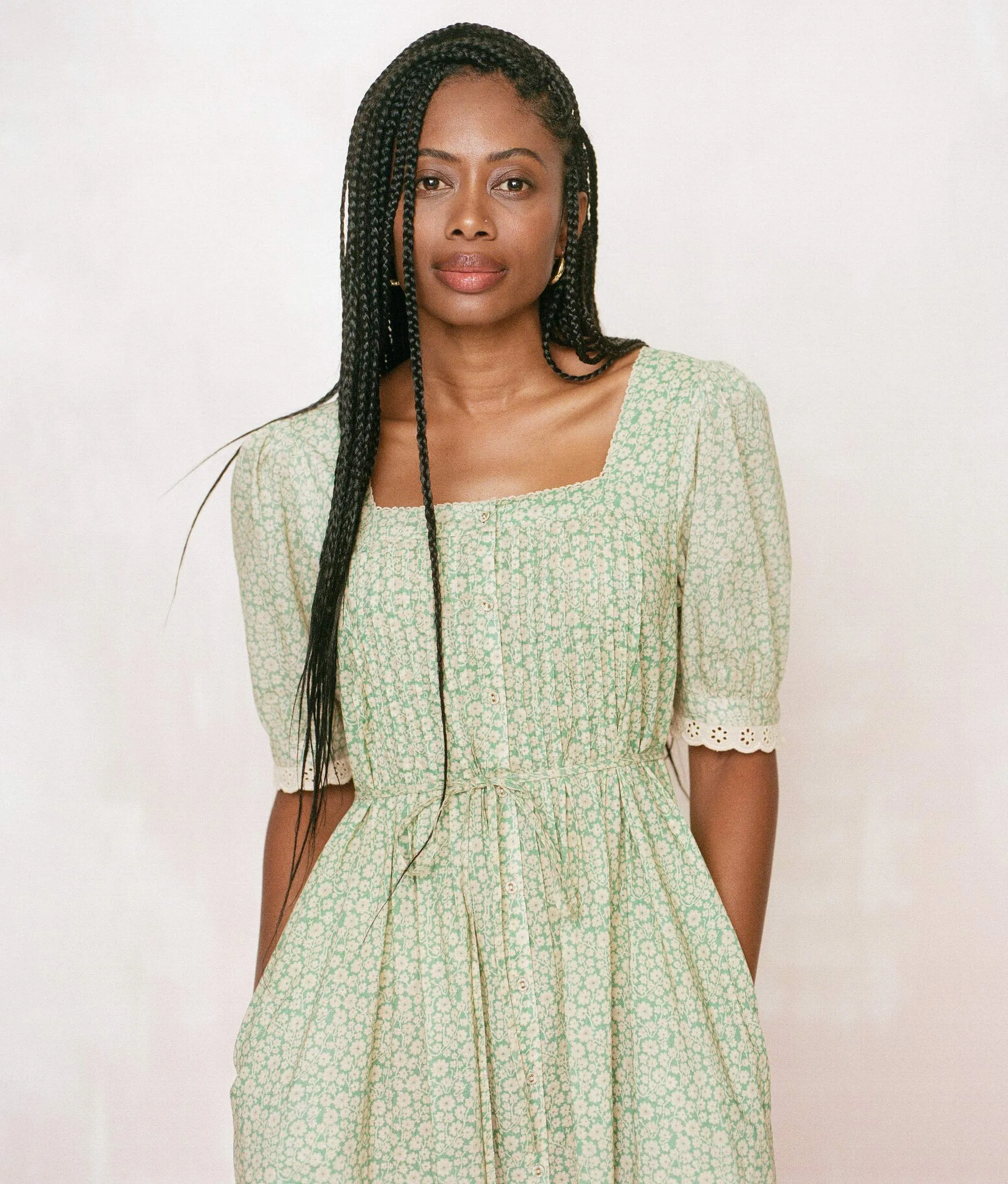 The Rain Dress | Green Climbing Daisy