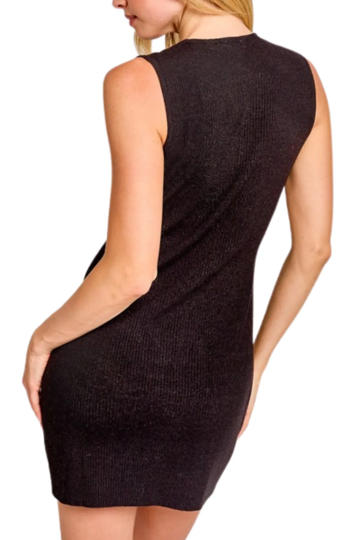 Valerie Bow Mini Dress - Black