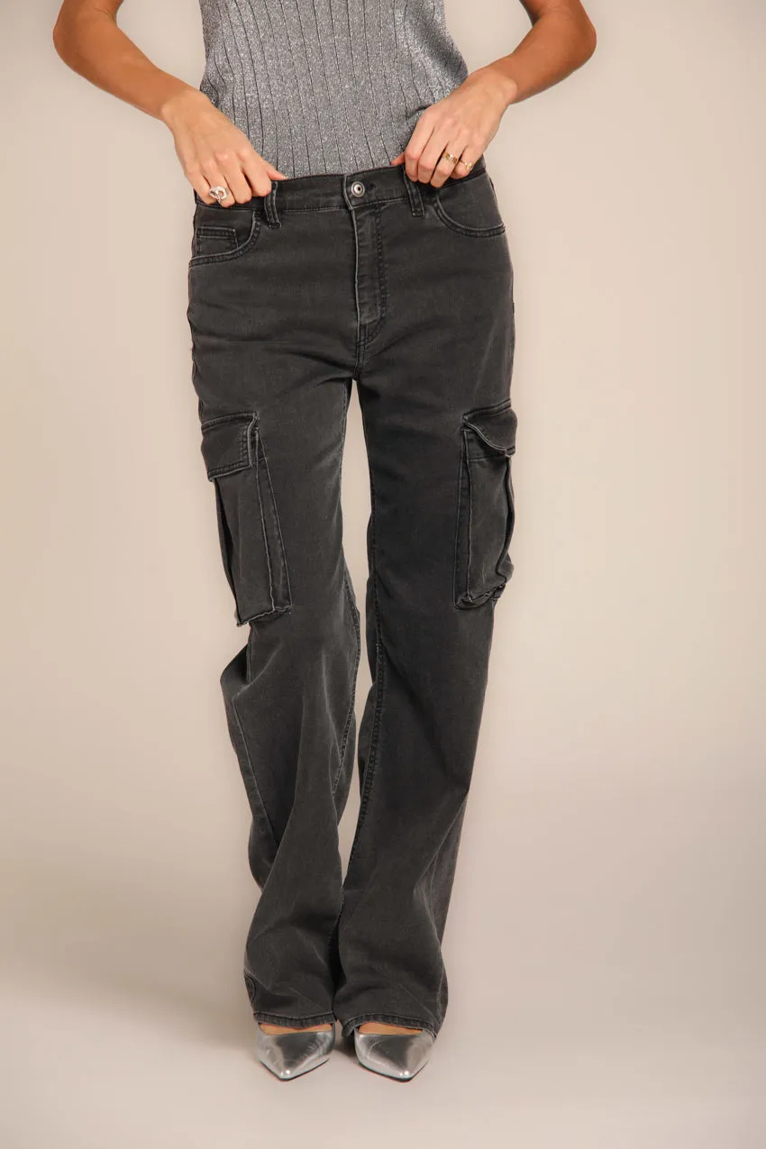 Victoria Seven women's 5-pocket pants in denim stretch straight fit 