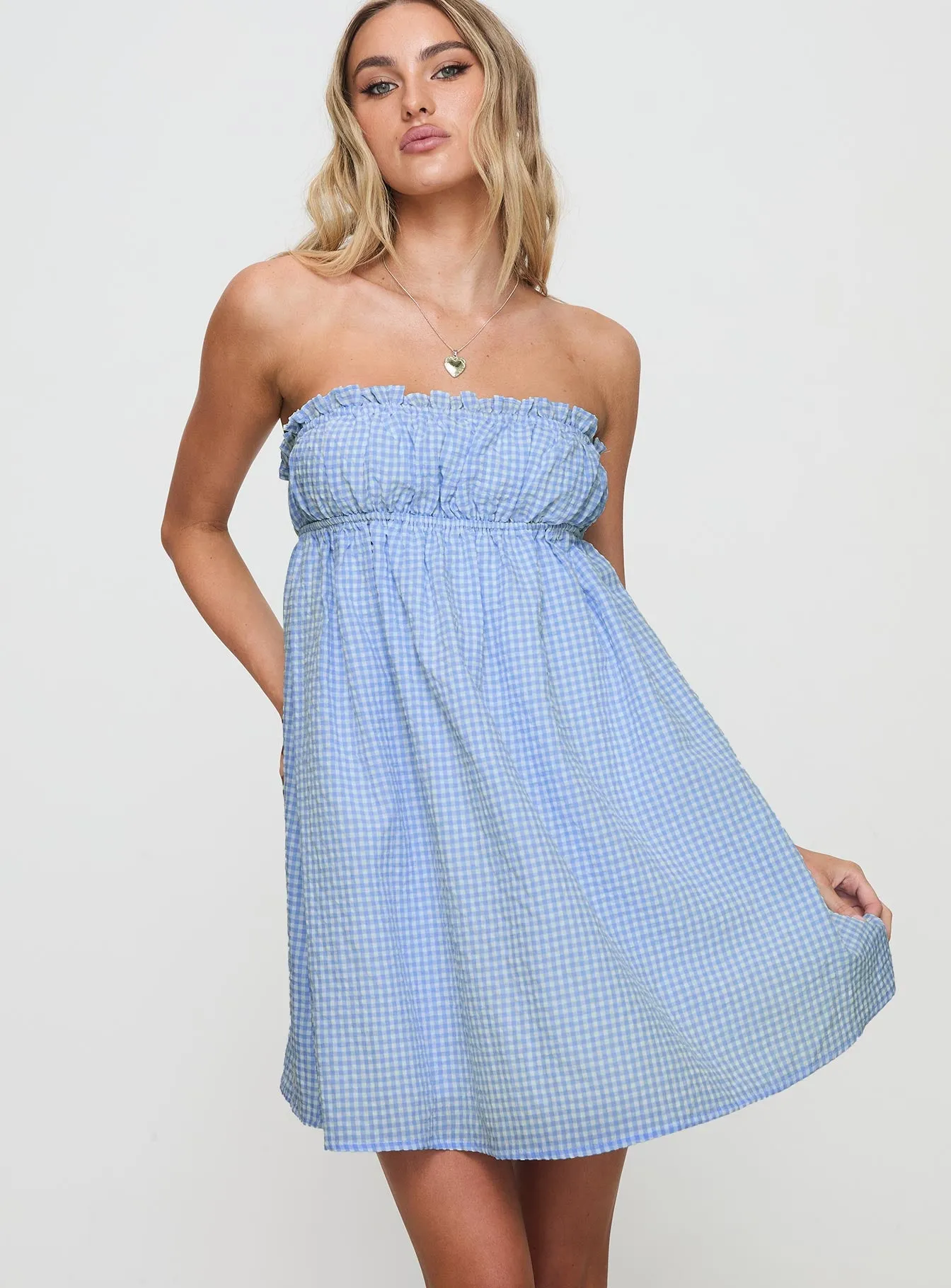 Wynston Mini Dress Blue Gingham