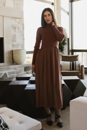 Zeda Maxi Dress in Rust